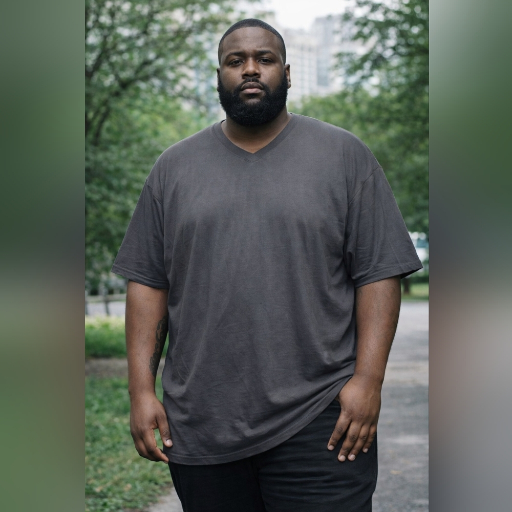 Bundle Of 5 Black Short Sleeve T- Shirts Men's Big & Tall Size 5XL